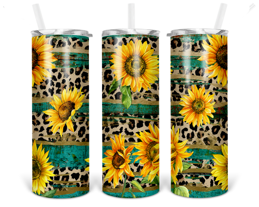 Sunflower Cheetah Tumbler