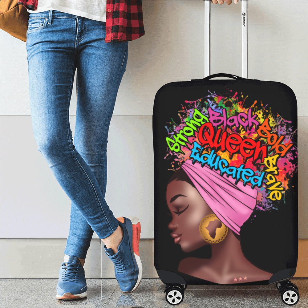 Chic Afro Black Beauty Ebony  Zipped Hoodie48 Luggage Cover/Medium 22"-25"