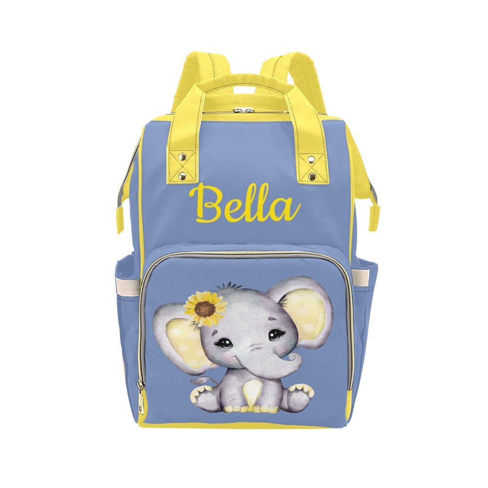 Horses and Buffalo Ledger White Multi-Function Diaper Backpack/Diaper Bag
