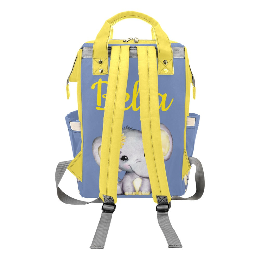 Yellow Elephant Multi-Function Diaper Backpack/Diaper Bag