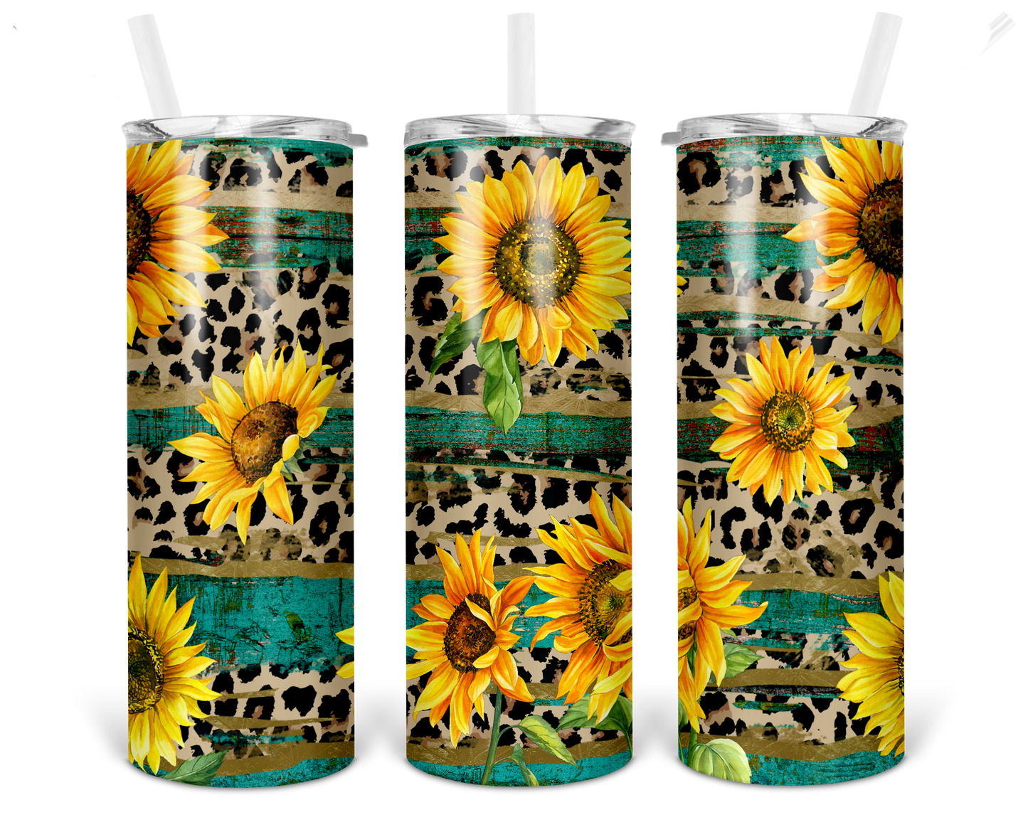 Sunflower Cheetah Tumbler