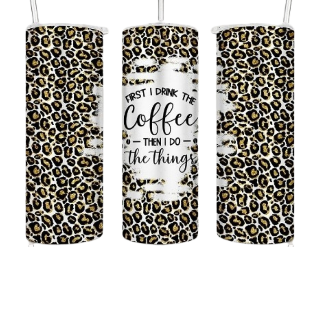 Cheetah and Coffee Tumbler