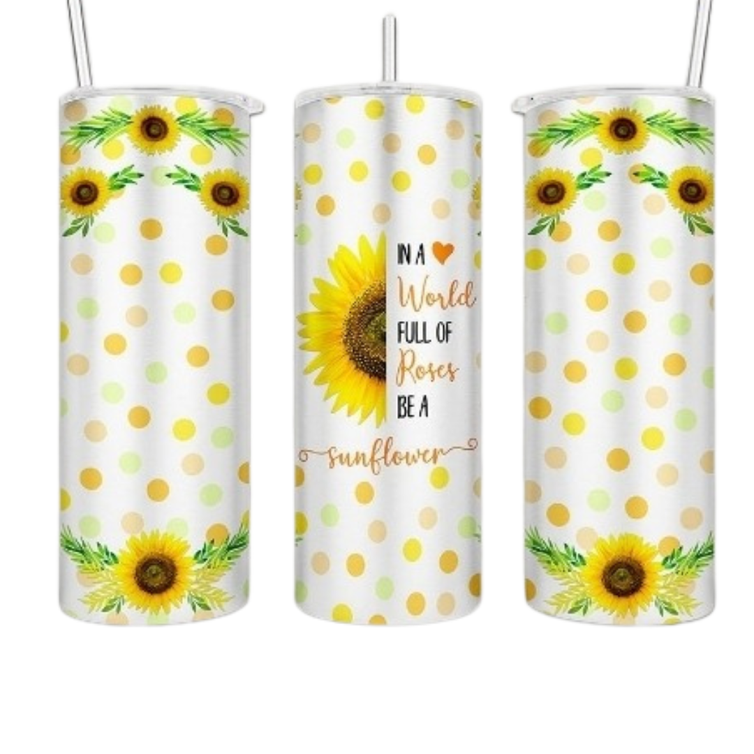 Peace and Sunflower Tumbler