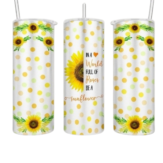 Peace and Sunflower Tumbler